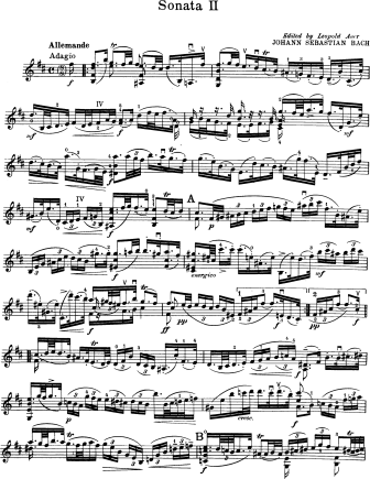 Partita No.1 in B minor, BWV 1002 - Violin Sheet Music by Bach