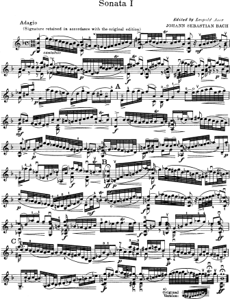 Sonata No.1 in G minor, BWV 1001 - Violin Sheet Music by Bach