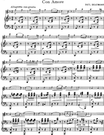 Con Amore - Violin Sheet Music by Beaumont