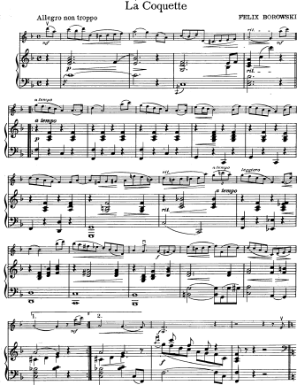 La Coquette - Violin Sheet Music by Borowski