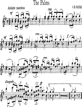 Les Rameaux (The Palms) - Violin Sheet Music by Faurejb