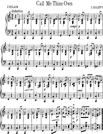 Call Me Thine Own - from the opera L'Eclair - Violin Sheet Music by Halevy