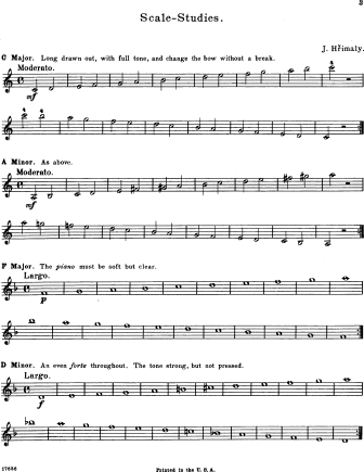 Scale Studies - Violin Sheet Music by Hrimaly