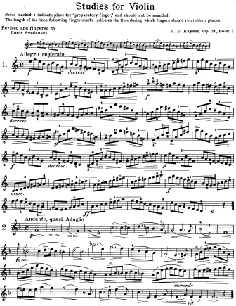Gavotte - Violin Sheet Music by Kayser