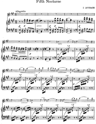 Fifth Nocturne - Violin Sheet Music by Leybach