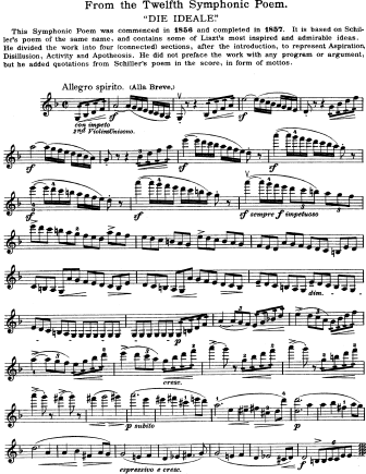 Die Ideale - Violin Sheet Music by Liszt