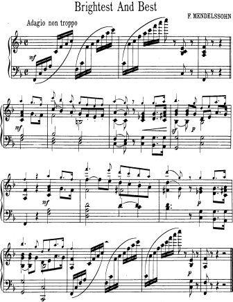 Brightest and Best - Violin Sheet Music by Mendelssohn