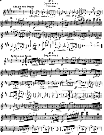 Song without Words in B minor Op. 30 No. 4 - Violin Sheet Music by Mendelssohn