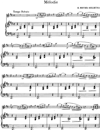 Melodie - Violin Sheet Music by Meyer-helmund
