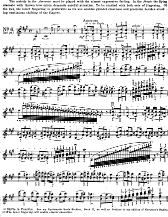 Caprice No. 21 in A major Amoroso - Violin Sheet Music by Paganini