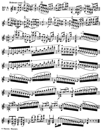 Caprice No. 7 in a minor Moderato Assai - Violin Sheet Music by Paganini