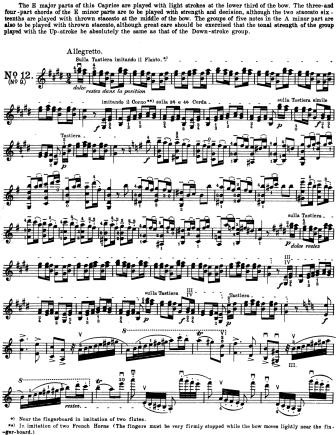 Caprice No. 9 in E major Allegretto - Violin Sheet Music by Paganini