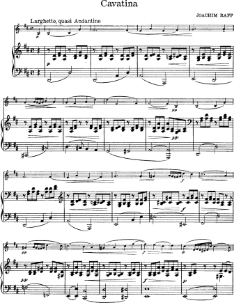 Cavatina - Violin Sheet Music by Raff