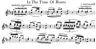 In the Time of Roses - Violin Sheet Music by Reichardt