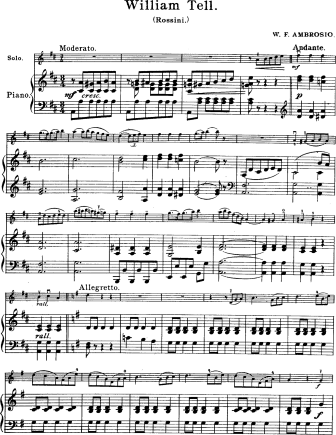 William Tell - Violin Sheet Music by Rossini