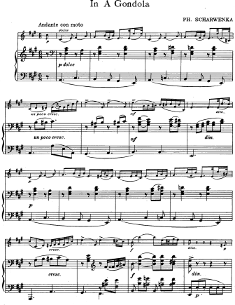 In a Gondola - Violin Sheet Music by Philippscharwenka