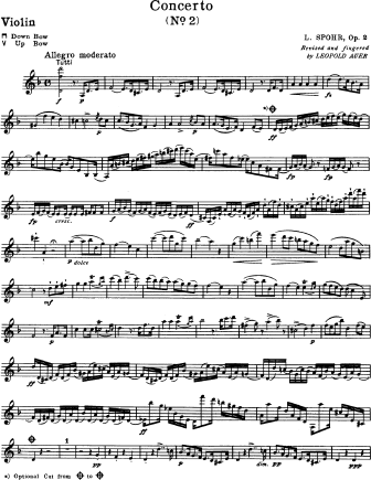 Violin Concerto No. 2 in D minor, Op. 2 - Violin Sheet Music by Spohr