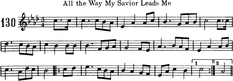 All the Way My Savior Leads Me Violin Sheet Music