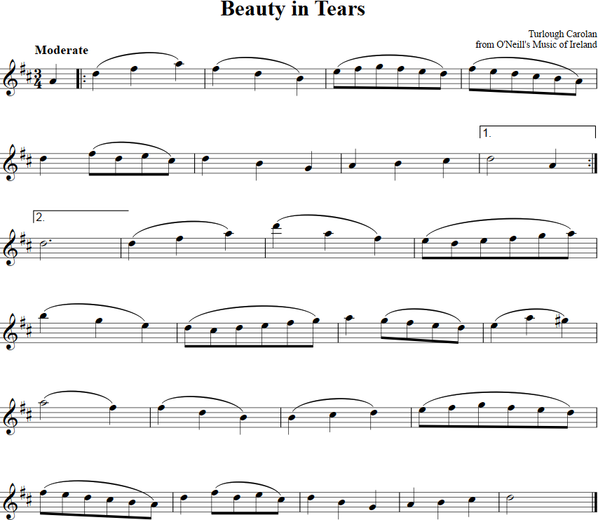 Beauty In Tears Violin Sheet Music