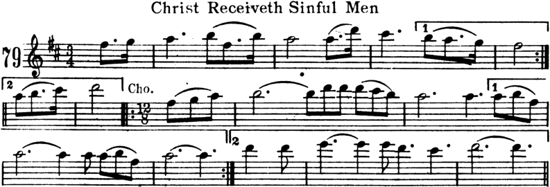 Christ Receiveth Sinful Men Violin Sheet Music