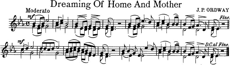 Dreaming of Home And Mother Violin Sheet Music