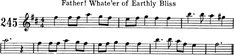 Father Whate'er of Earthly Bliss Violin Sheet Music