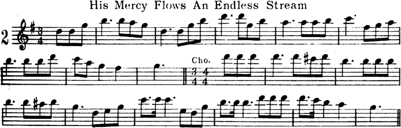 His Mercy Flows An Endless Stream Violin Sheet Music