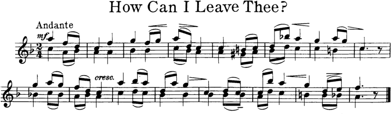 How Can I Leave Thee Violin Sheet Music