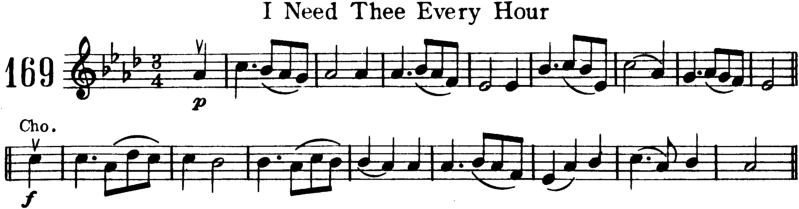 I Need Thee Every Hour Violin Sheet Music