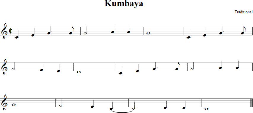 Kumbaya Violin Sheet Music