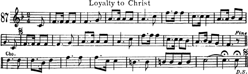 Loyalty To Christ Violin Sheet Music