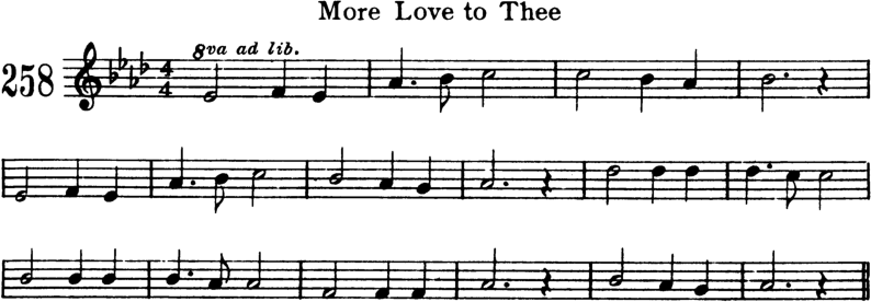 More Love To Thee Violin Sheet Music