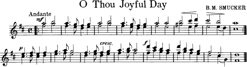 O Thou Joyful Day Violin Sheet Music