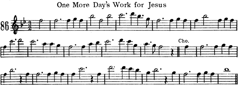 One More Day's Work For Jesus Violin Sheet Music