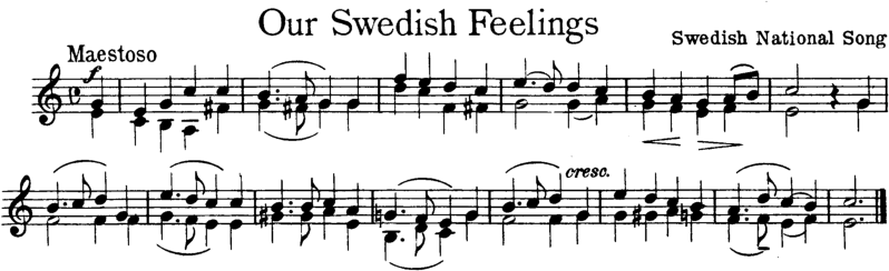 Our Swedish Feelings Violin Sheet Music