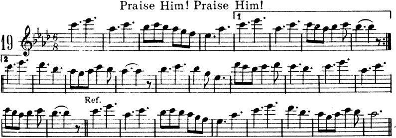 Praise Him Praise Him Violin Sheet Music