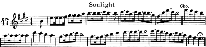 Sunlight Violin Sheet Music