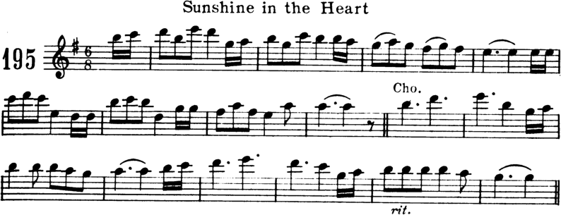 Sunshine In the Heart Violin Sheet Music