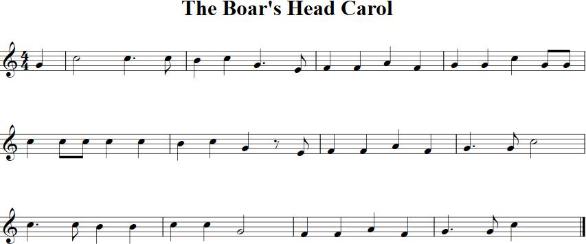 The Boar's Head Carol Violin Sheet Music