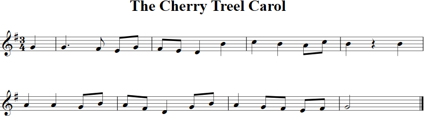The Cherry Tree Carol Violin Sheet Music