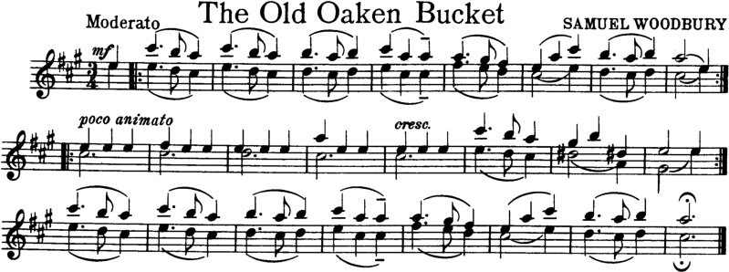 The Old Oaken Bucket Violin Sheet Music