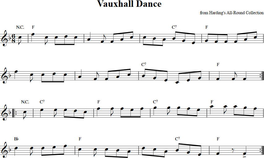 Vauxhall Dance Violin Sheet Music