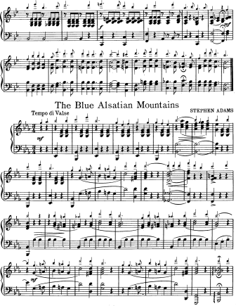 The Blue Alsatian Mountains - Violin Sheet Music by Adams