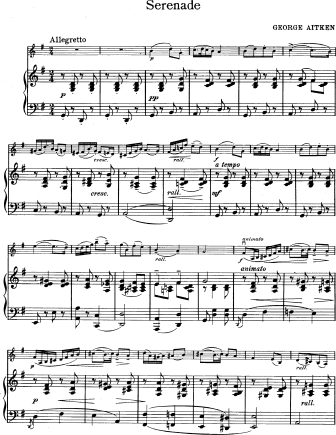 Serenade - Violin Sheet Music by Aitken