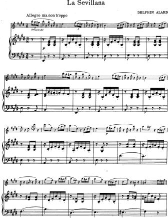 La Sevillana - Violin Sheet Music by Alard