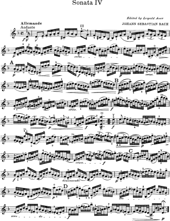 Violin Sheet Music Bach