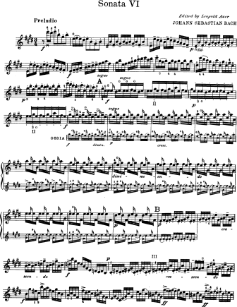 Prelude in E major from Partita No. 3 - Violin Sheet Music by Bach