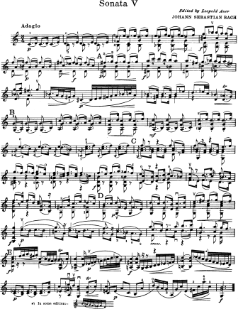 Sonata No.3 in C major, BWV 1005 - Violin Sheet Music by Bach