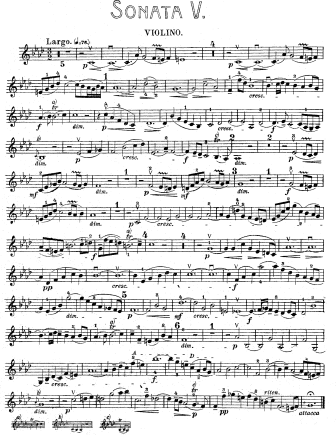 Sonata in F Minor, BWV 1018 - Violin Sheet Music by Bach