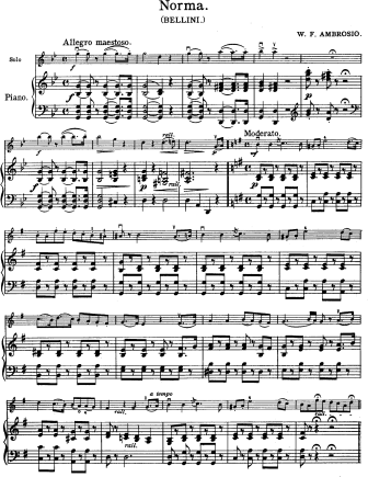 Norma - Violin Sheet Music by Bellini